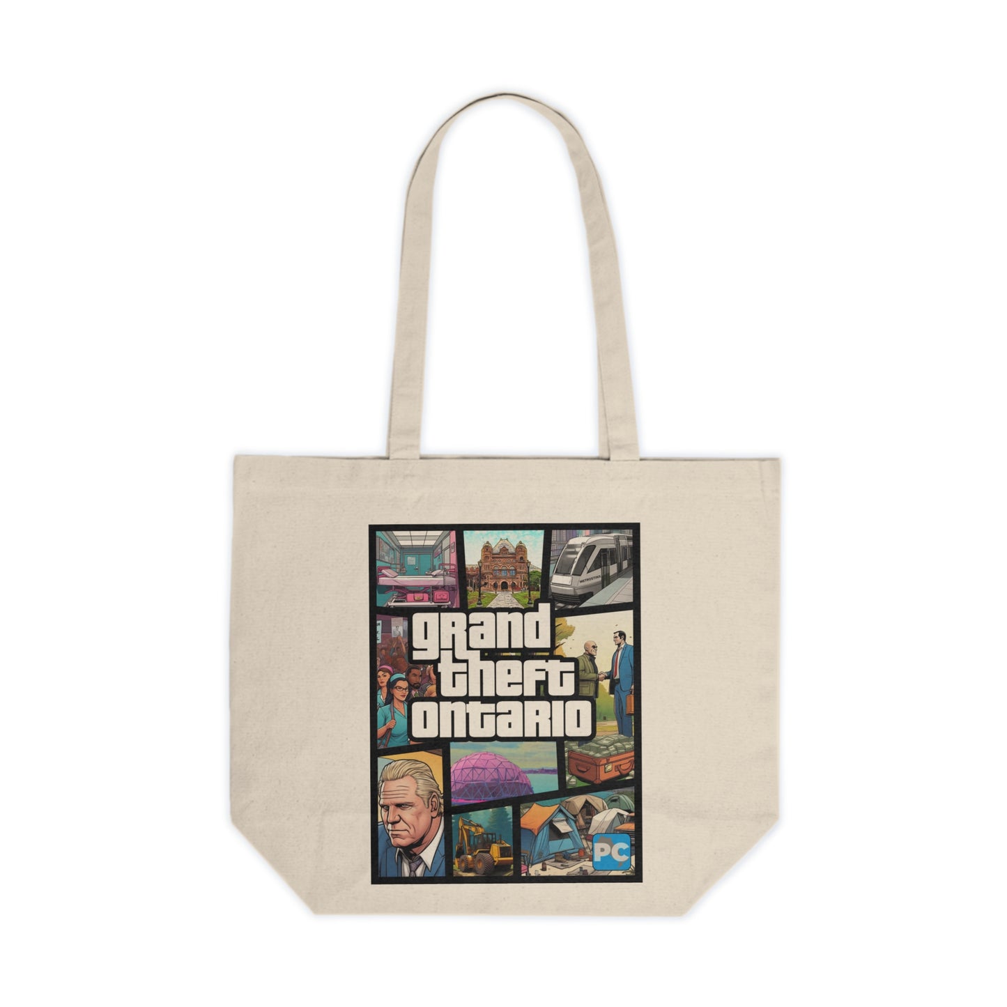 Grand Theft Ontario Doug Ford Canvas Shopping Tote
