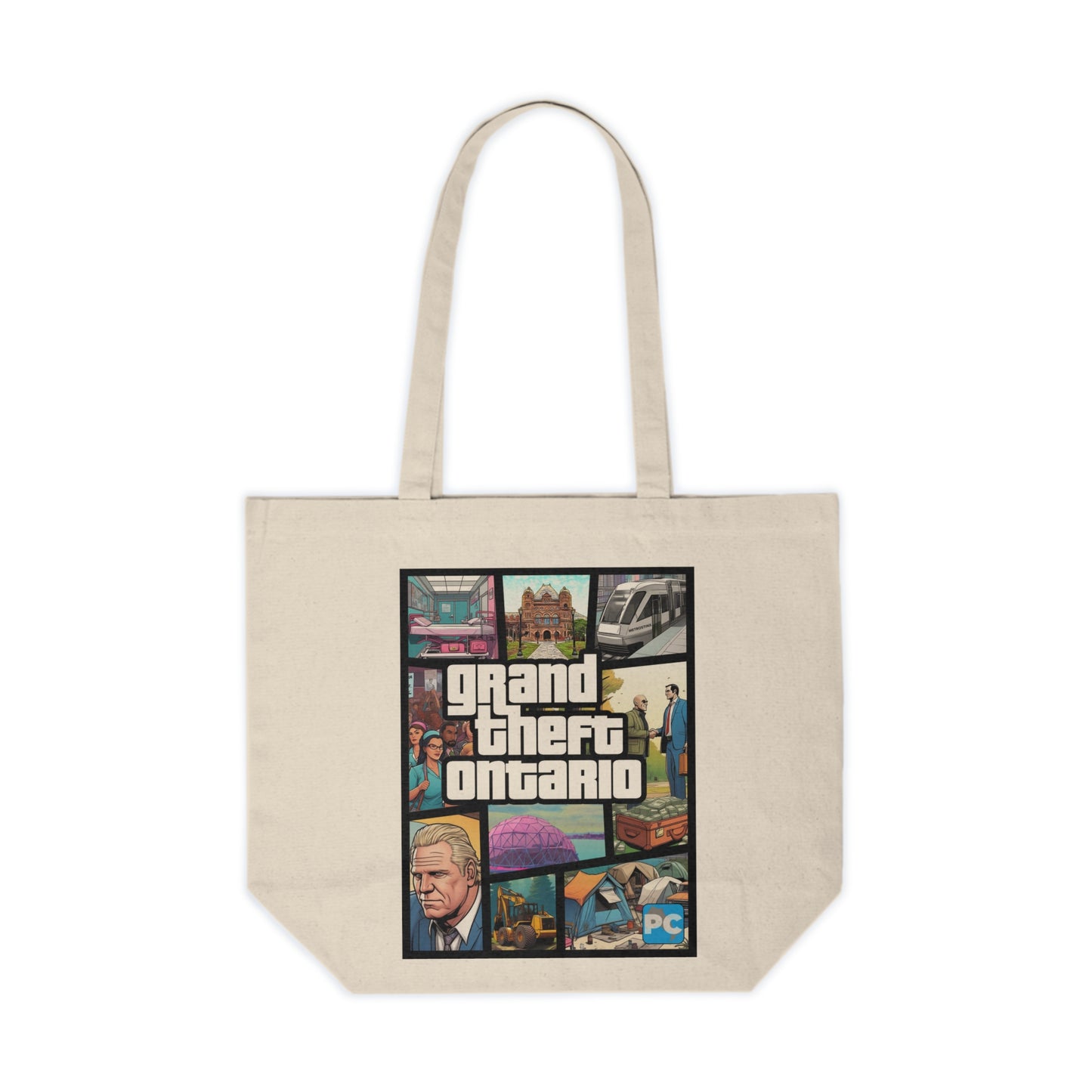 Grand Theft Ontario Doug Ford Canvas Shopping Tote